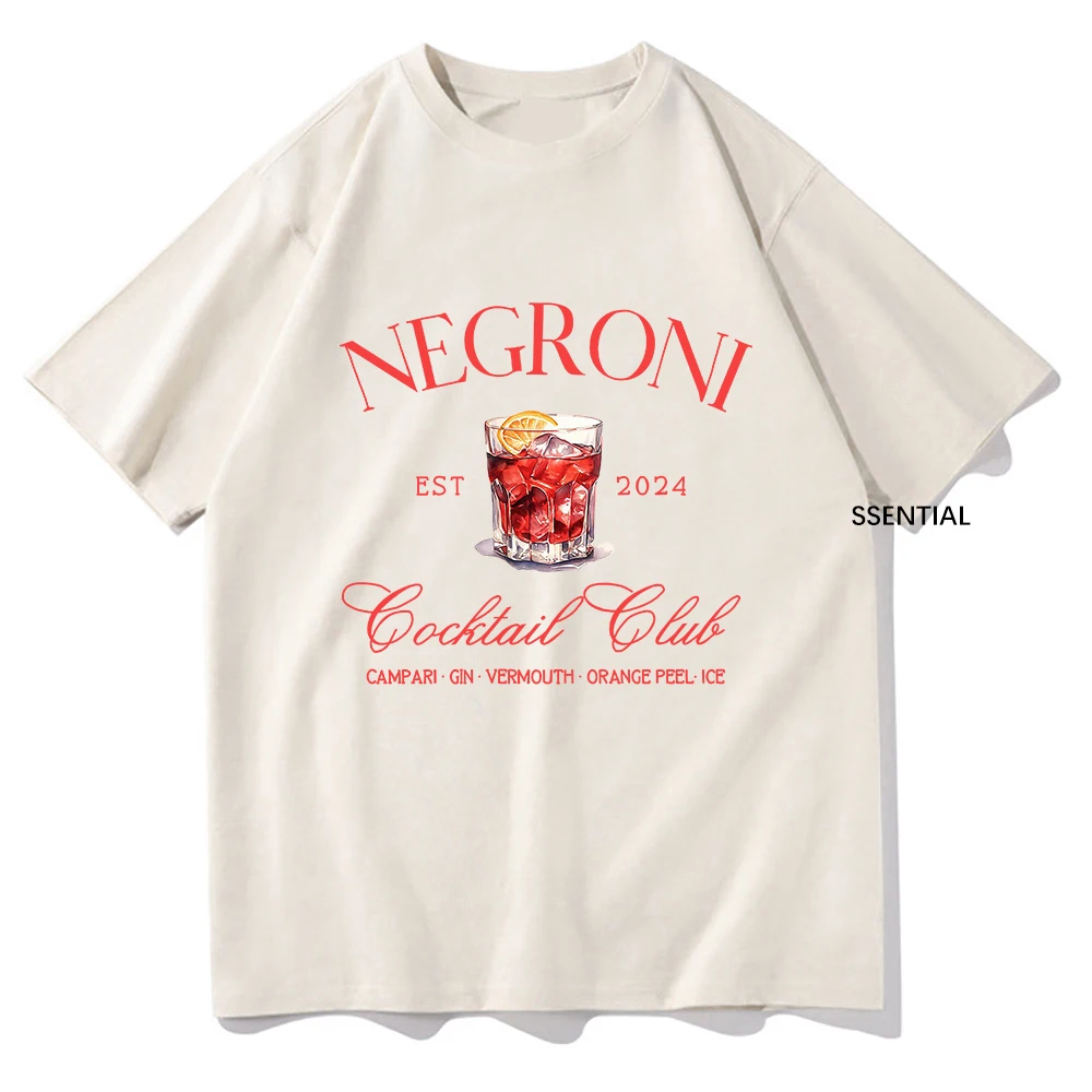 Vintage Fashion Jersey - Negroni 남녀공용 소셜 클럽 티셔츠, 패션