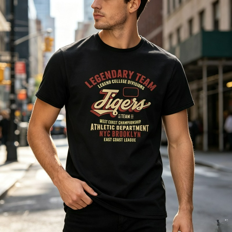 Vintage Fashion Nyc - 남성 스트리트웨어 티셔츠 LEGENDARY TEAM Tigers