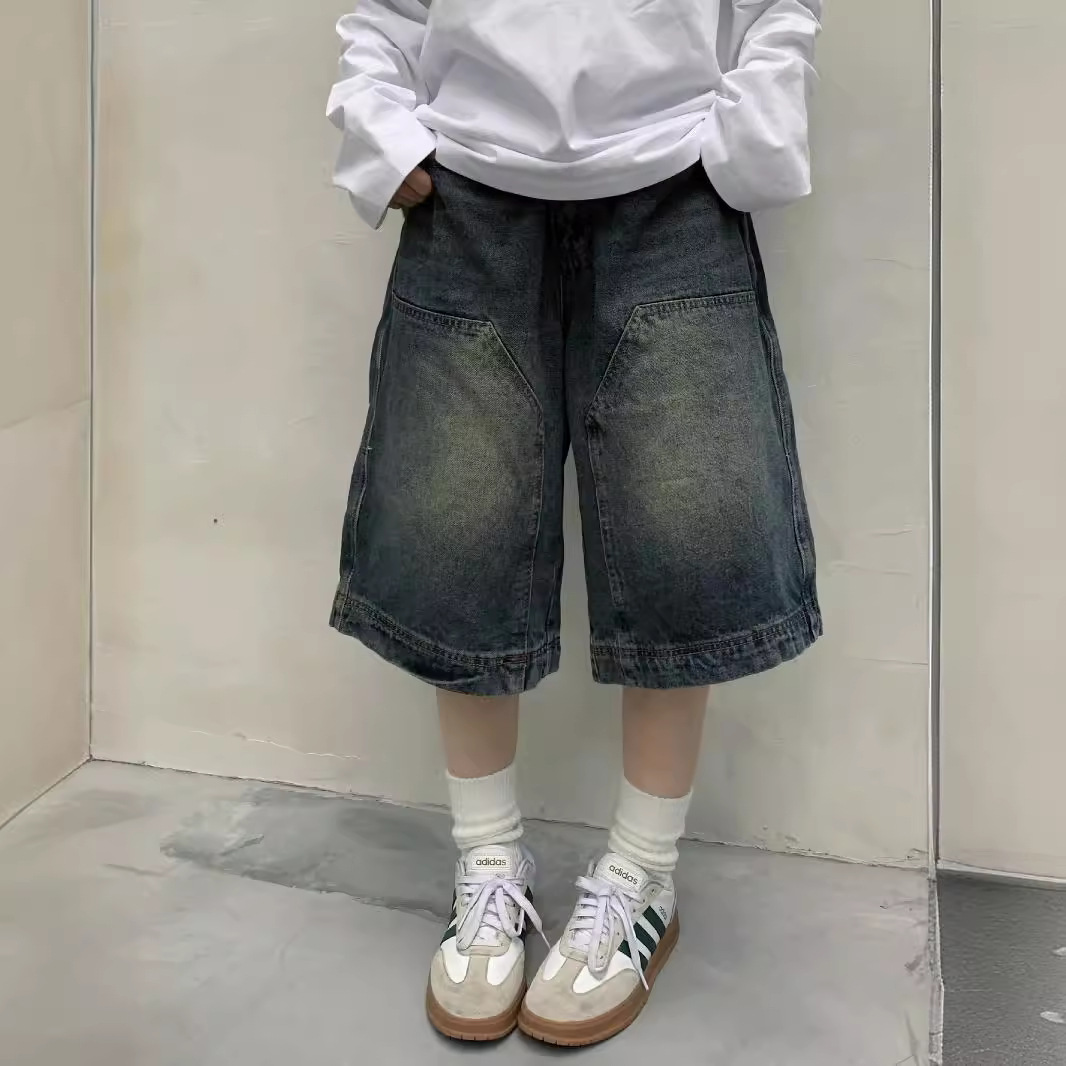 Vintage Fashion Jeans - 여성 Y2K 빈티지 배기 진 반바지