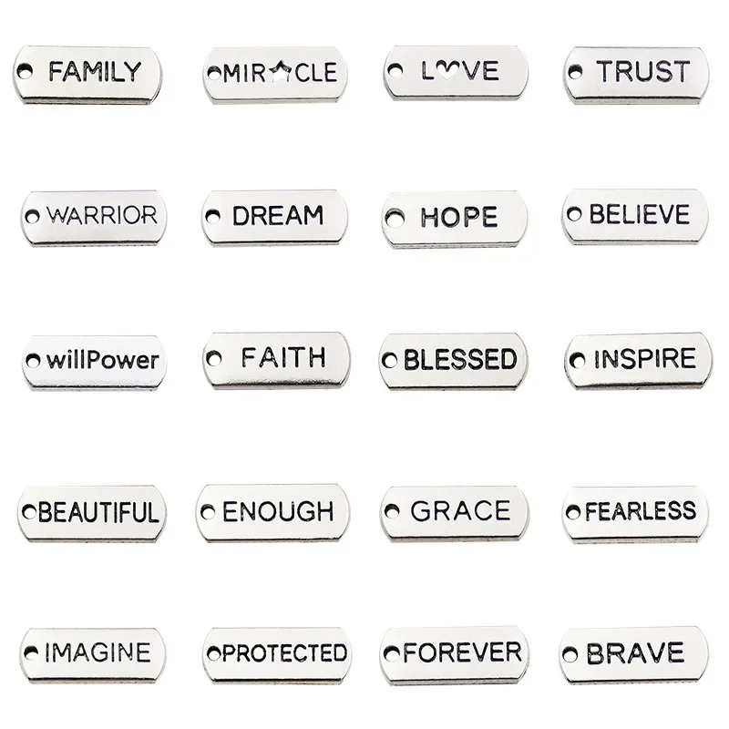Vintage Fashion Tags - 20PCS 믹스 빈티지 합금 태그 보석에