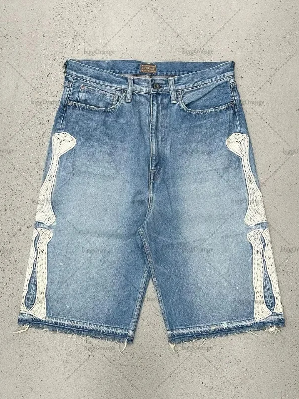 Vintage Fashion Jeans - Deeptown Y2k 빈티지 하라주쿠 데님 반바지