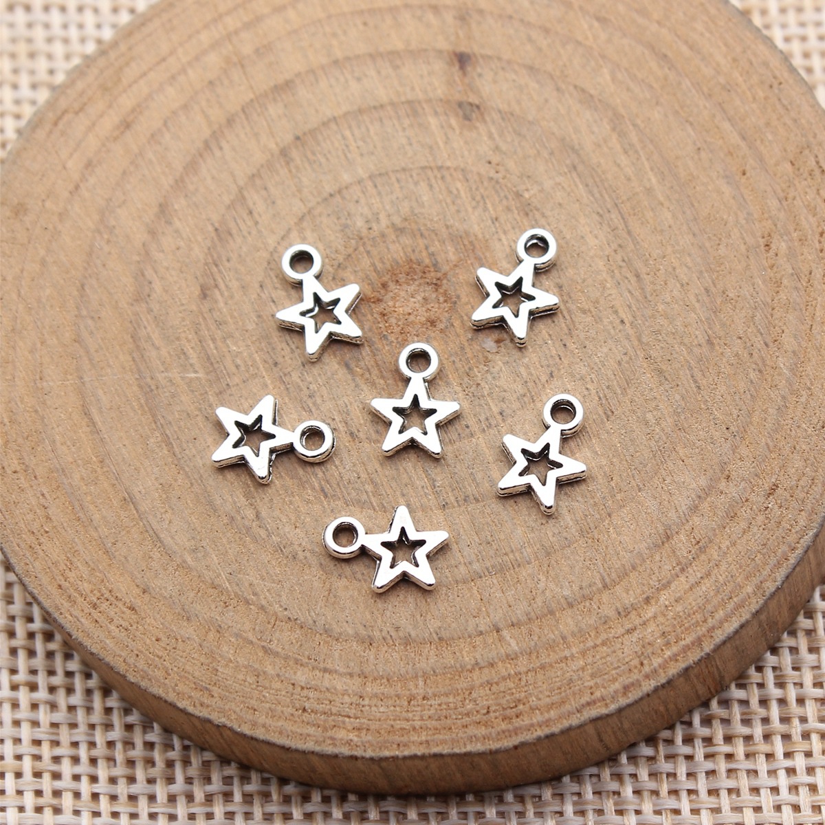 Vintage Fashion Tumblr - 80개 8.5x6.2mm(0.33x0.24인치) 앤틱 실버 컬러 스타