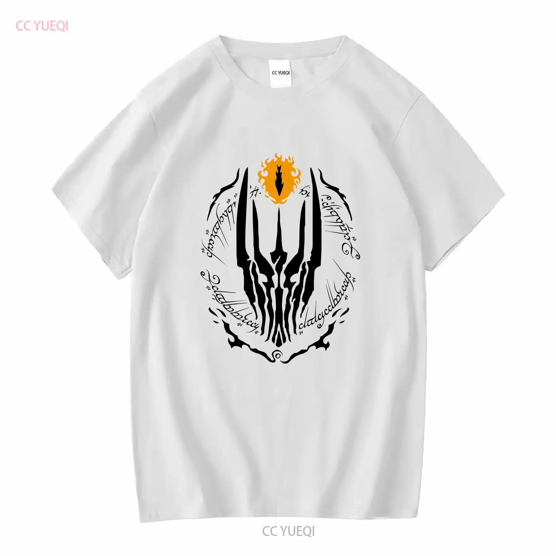 Vintage Fashion Jersey - 원 링 티셔츠 사우론의 눈 LOTR