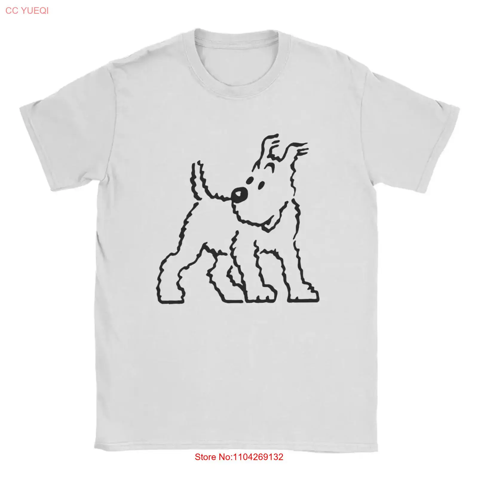 Vintage Fashion Jersey - Snowy Dog Captain Haddock T 셔츠