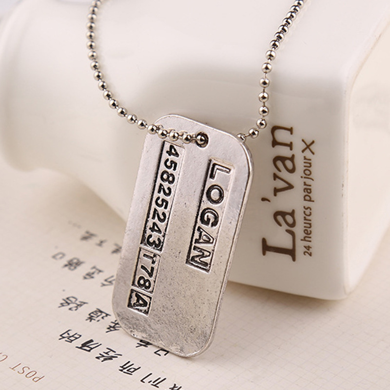 Vintage Fashion Tags - X 남자 목걸이 로건 휴 잭맨