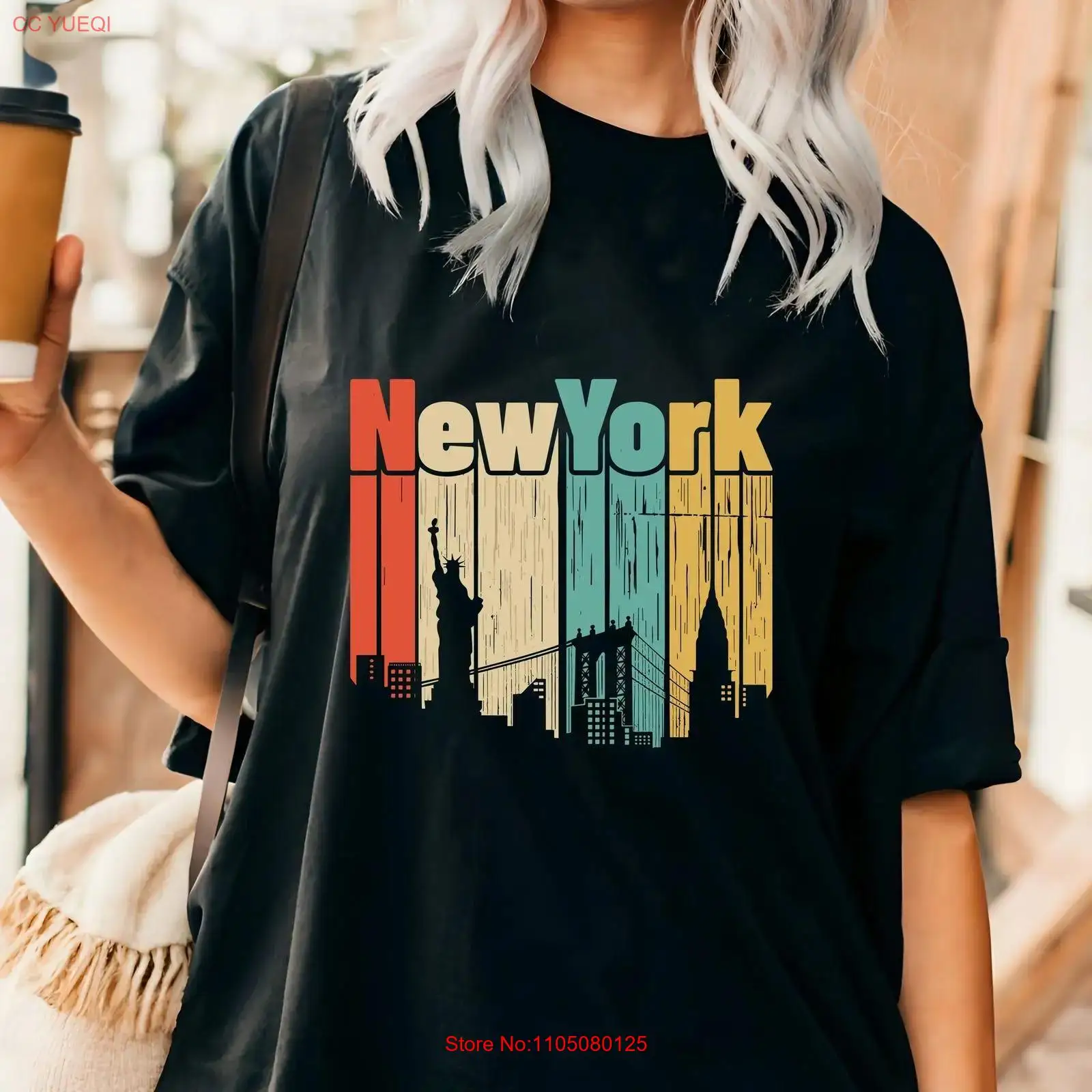 Vintage Fashion York - 뉴욕 레트로 티셔츠 미국 여행 NYC