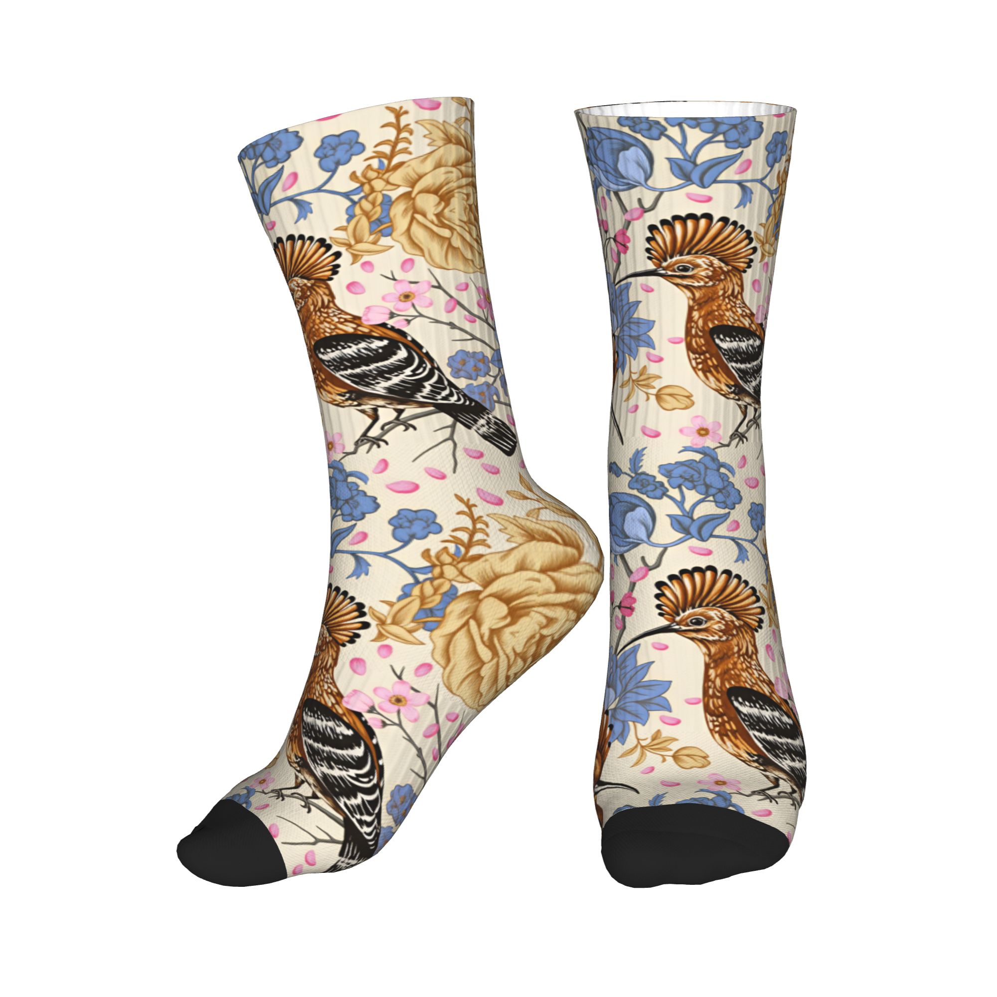 Vintage Fashion Mens - Hoopoe Bird Blue Peony 빈티지 꽃무늬