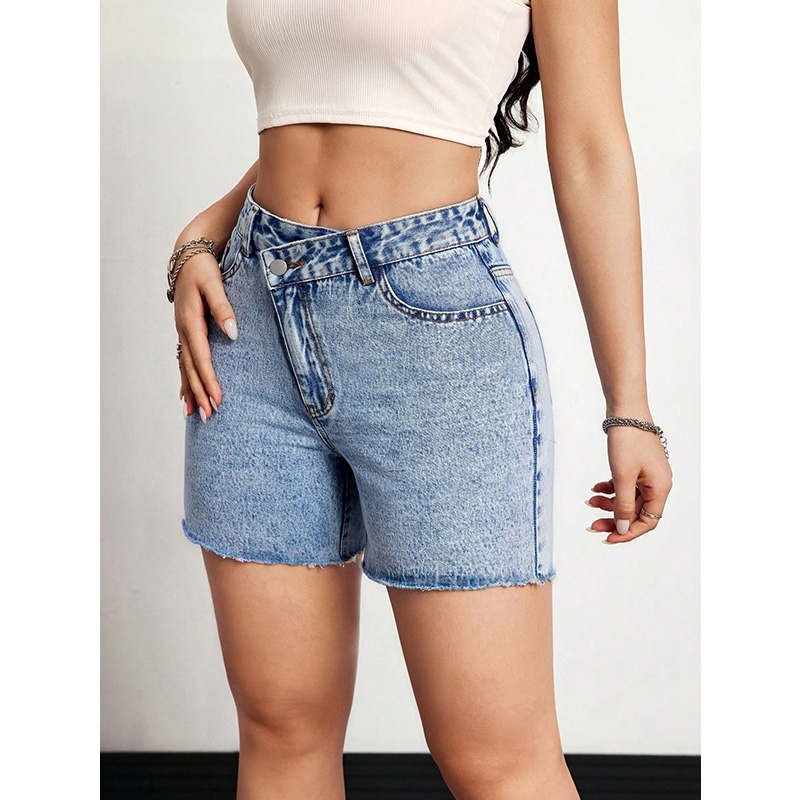 Benuynffy 비대칭 허리 로우 헴 타이트 데님 반 - Vintage Fashion Jeans 리뷰 및 가격