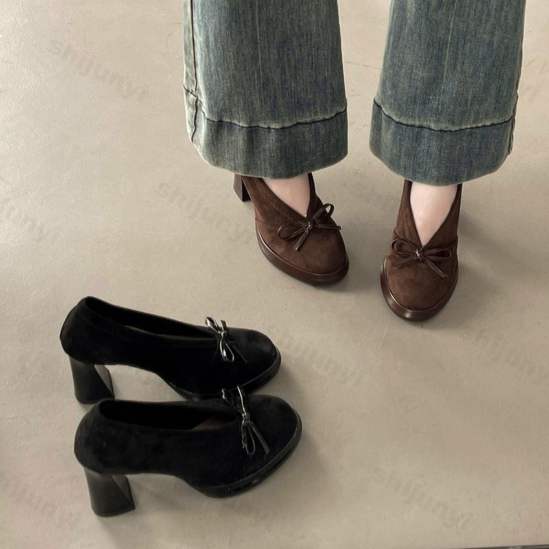 여성용 하이힐 2025 봄 가을 신상 빈티지 패션 리본 - Vintage Fashion In 2025 리뷰 및 가격