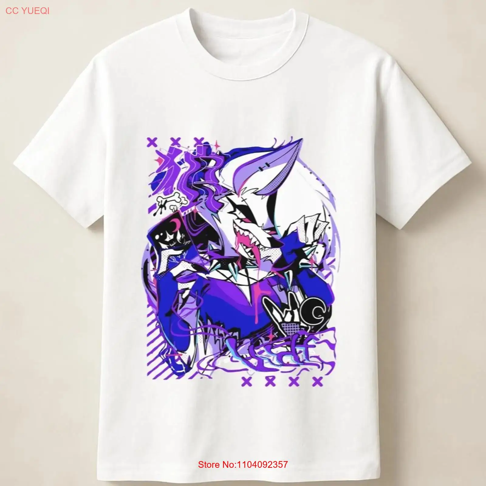 퍼플 애니메이션 늑대 그라피티 포스터 스크리밍 아트 스 - Vintage Fashion Art 리뷰 및 가격