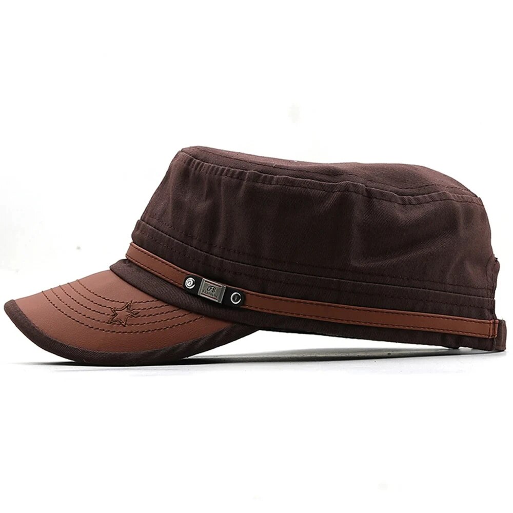 캐주얼 생도 모자 남자 플랫 탑 모자 패션 코튼 바이저 - Vintage Fashion Hats 리뷰 및 가격