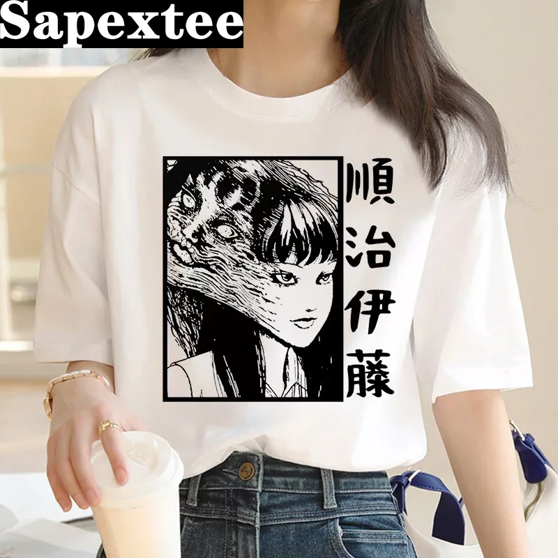 이토 준지 티셔츠 여성 하라주쿠 카와이 미적 카와이 일 - Tie Dye Shirt Vintage 리뷰 및 가격