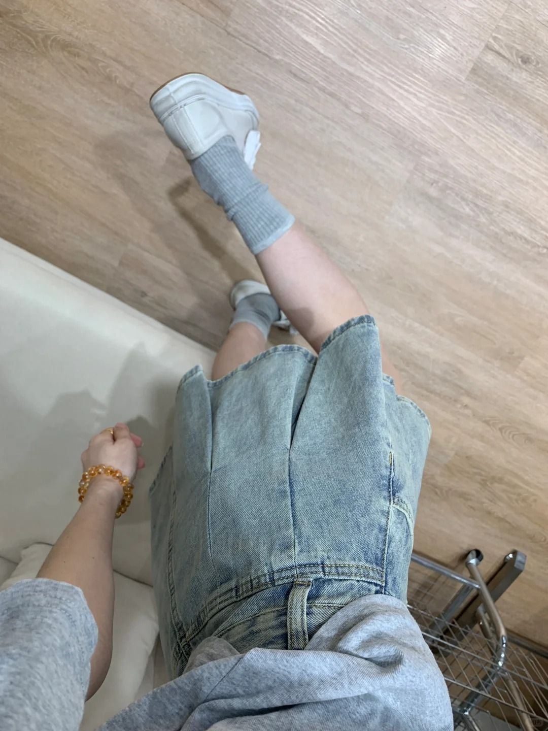 여성 하이웨이스트 데님 플리츠 스커트 빈티지 워싱 A라 - Vintage Fashion Jeans 리뷰 및 가격