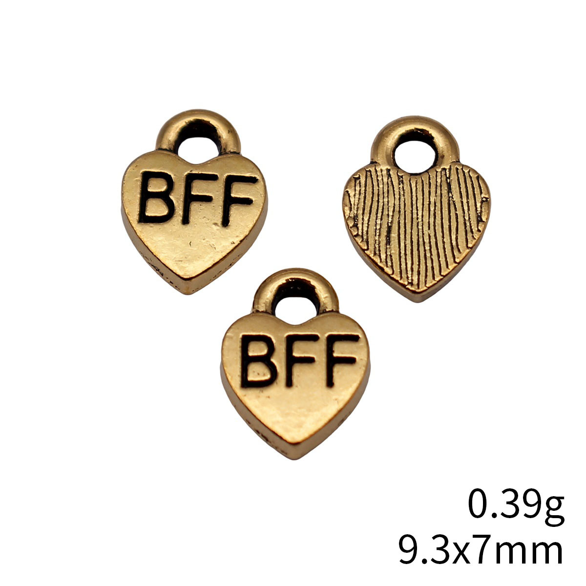 40pcs 9.3x7mm 앤티크 골드 컬러 Bff Be - Vintage Fashion Stores 리뷰 및 가격