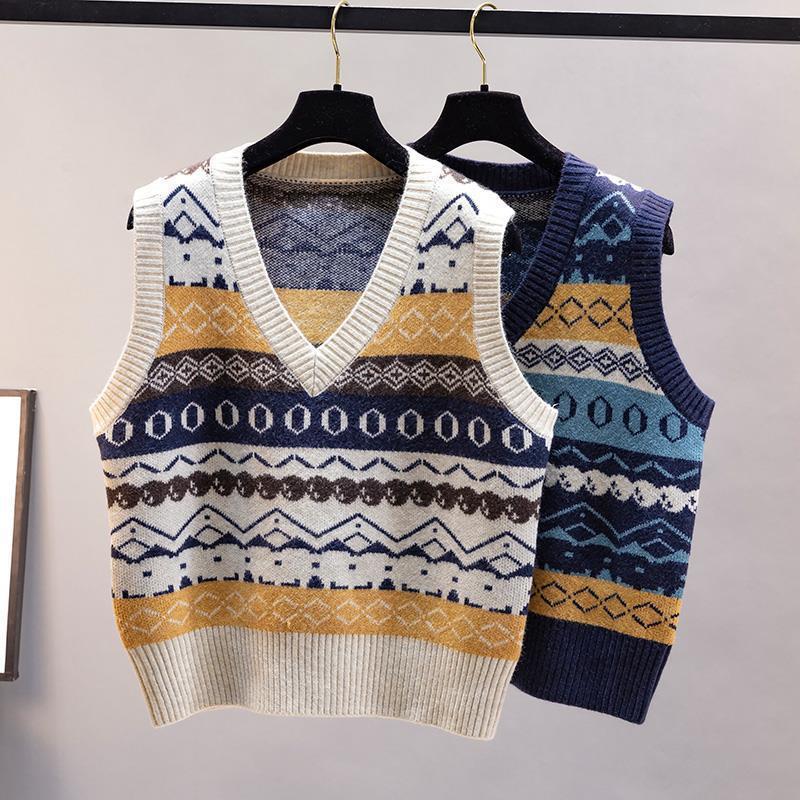 패션 니트 조끼 여성용 가을/겨울 2025 신상 한국판 - Vintage Fashion Newtown 리뷰 및 가격