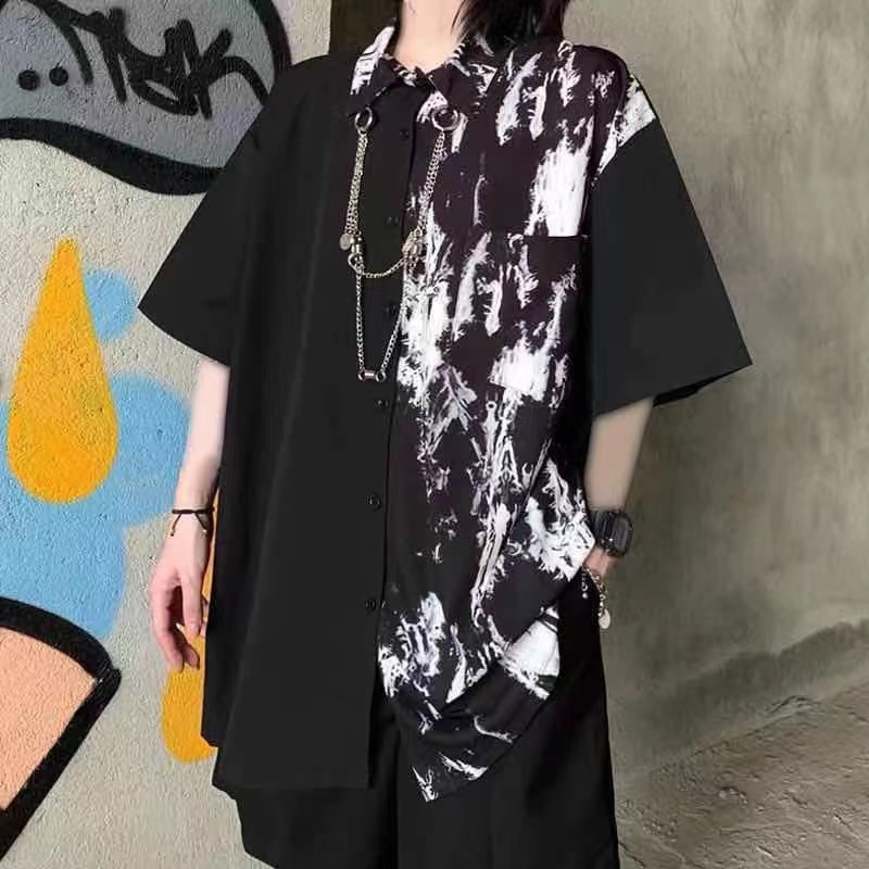 Arens Techwear 남성용 반팔 체인 반바지 수 - Tie Dye Shirt Vintage 리뷰 및 가격