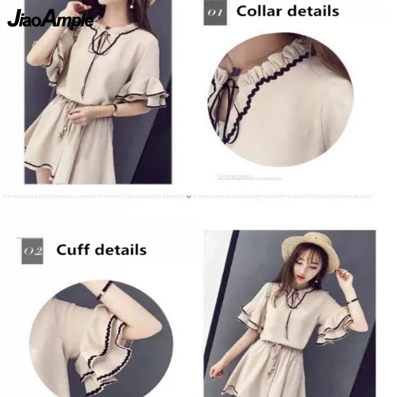 세트 여성용 빈티지 반바지, 연꽃 잎 소매, 쉬폰 블라 - Vintage Fashion In 2025 리뷰 및 가격