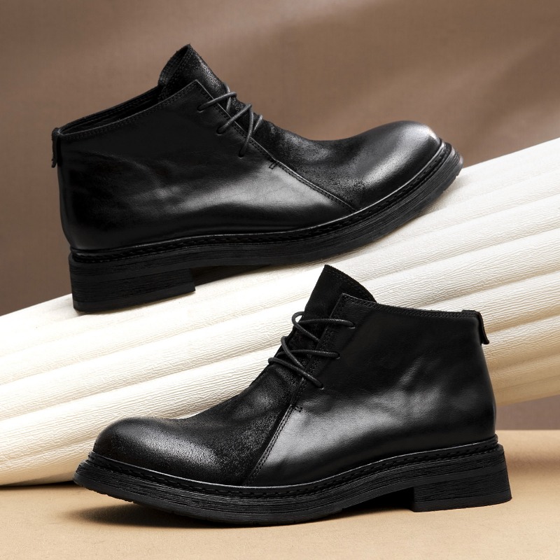 빈티지 남성용 천연 가죽 부츠 럭셔리 수제 2026 봄 - Vintage Fashion Mens 리뷰 및 가격