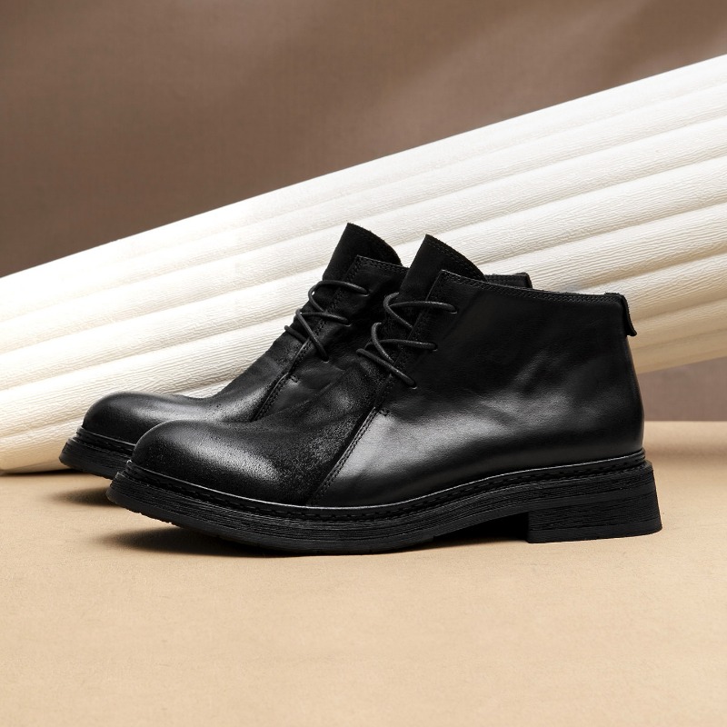 빈티지 남성용 천연 가죽 부츠 럭셔리 수제 2026 봄 - Vintage Fashion Mens 리뷰 및 가격