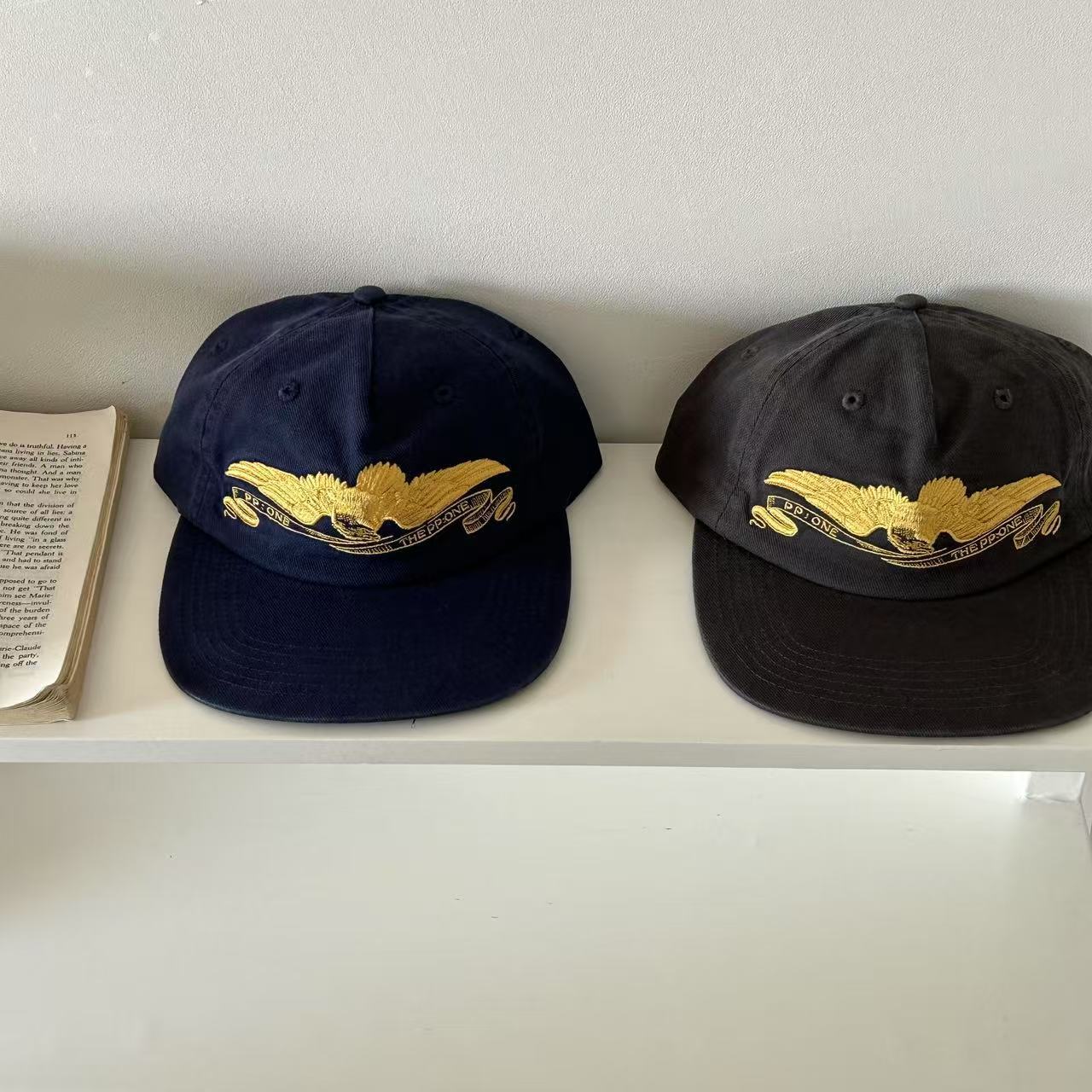 레트로 아메리칸 자수 헤비웨이트 소프트 탑 플랫 브림  - Vintage Fashion Hats 리뷰 및 가격
