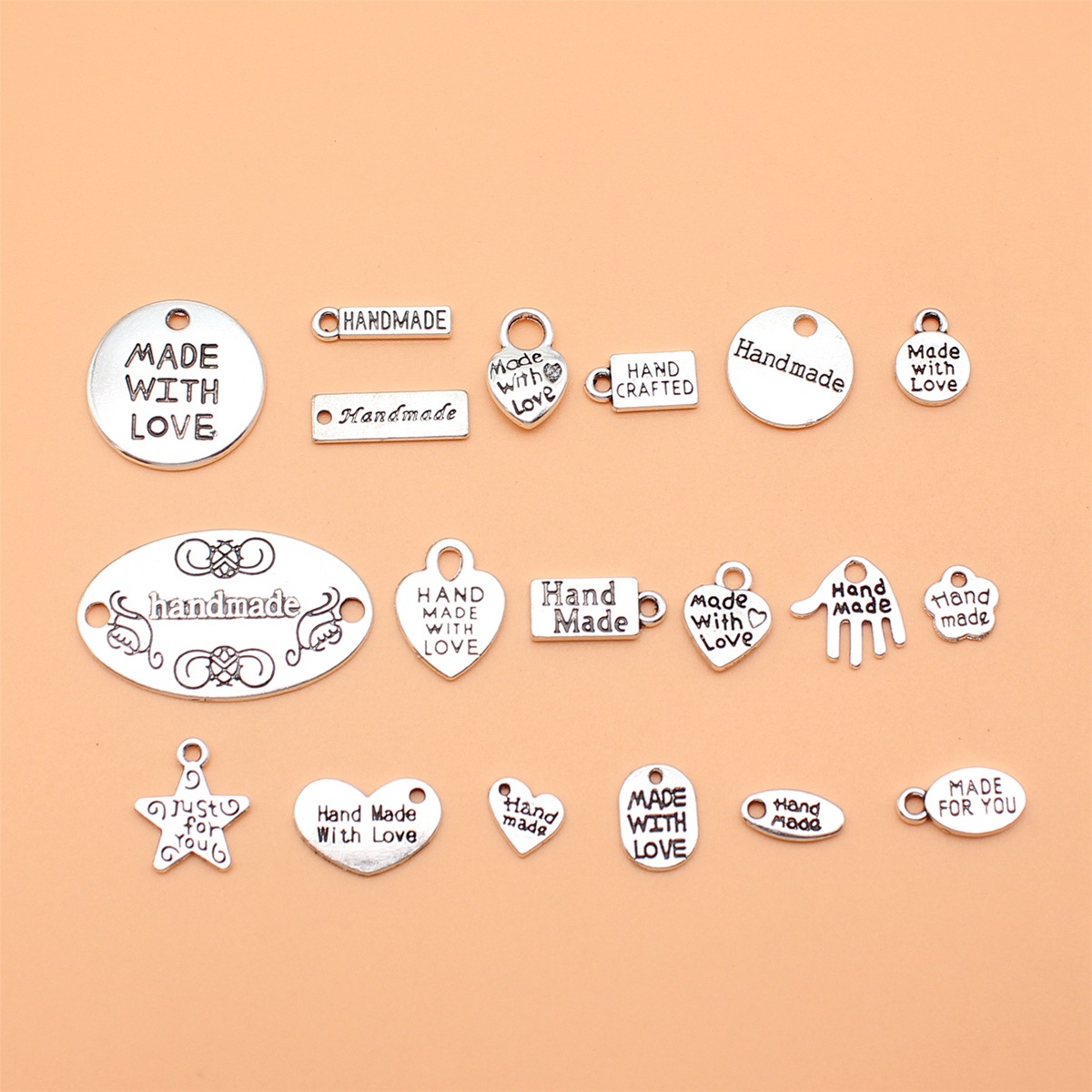 앤티크 실버 컬러 수제, 러브 태그 참 컬렉션, DIY - Vintage Fashion Tags 리뷰 및 가격