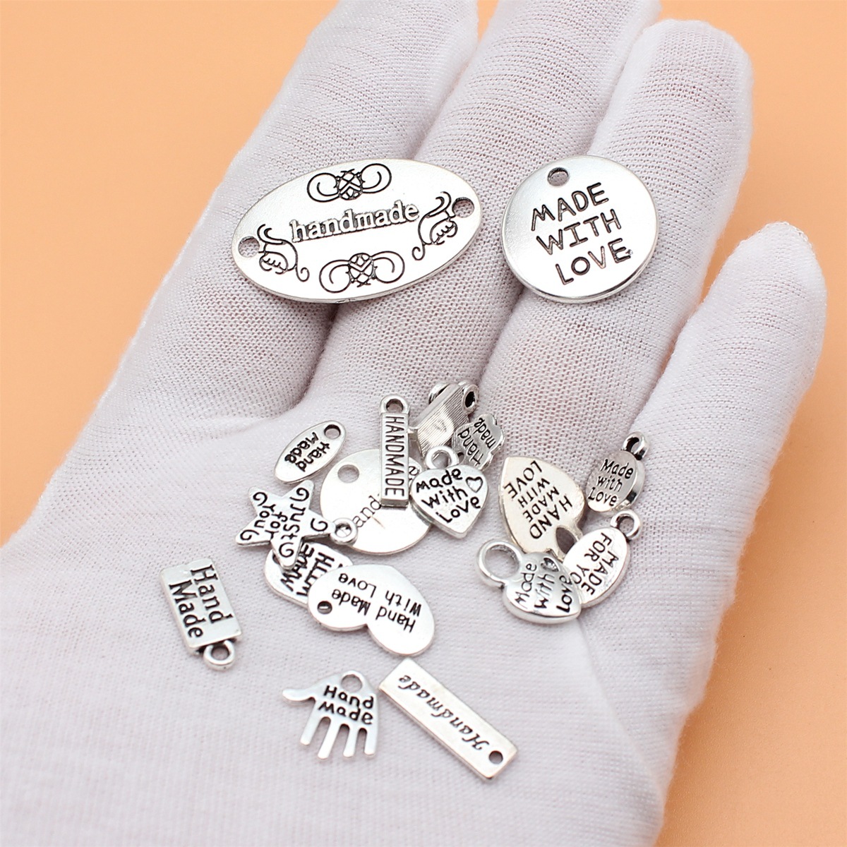 앤티크 실버 컬러 수제, 러브 태그 참 컬렉션, DIY - Vintage Fashion Tags 리뷰 및 가격