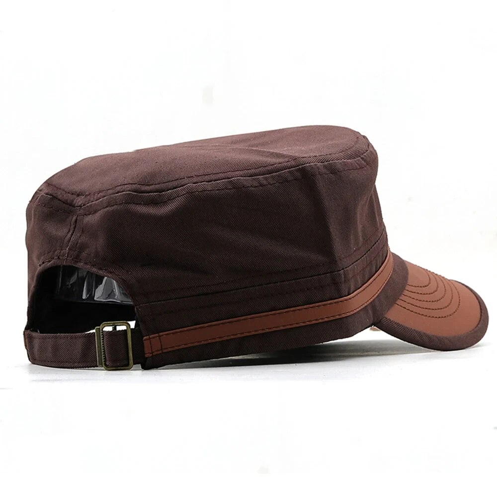 캐주얼 생도 모자 남자 플랫 탑 모자 패션 코튼 바이저 - Vintage Fashion Hats 리뷰 및 가격