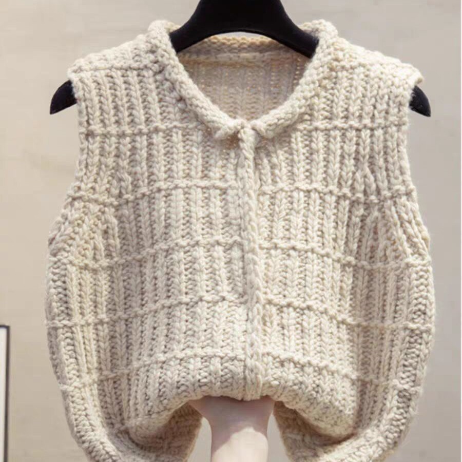 패셔너블한 나이 감소 효과 두꺼운 라인 카디건 라펠 니 - Vintage Fashion Newtown 리뷰 및 가격