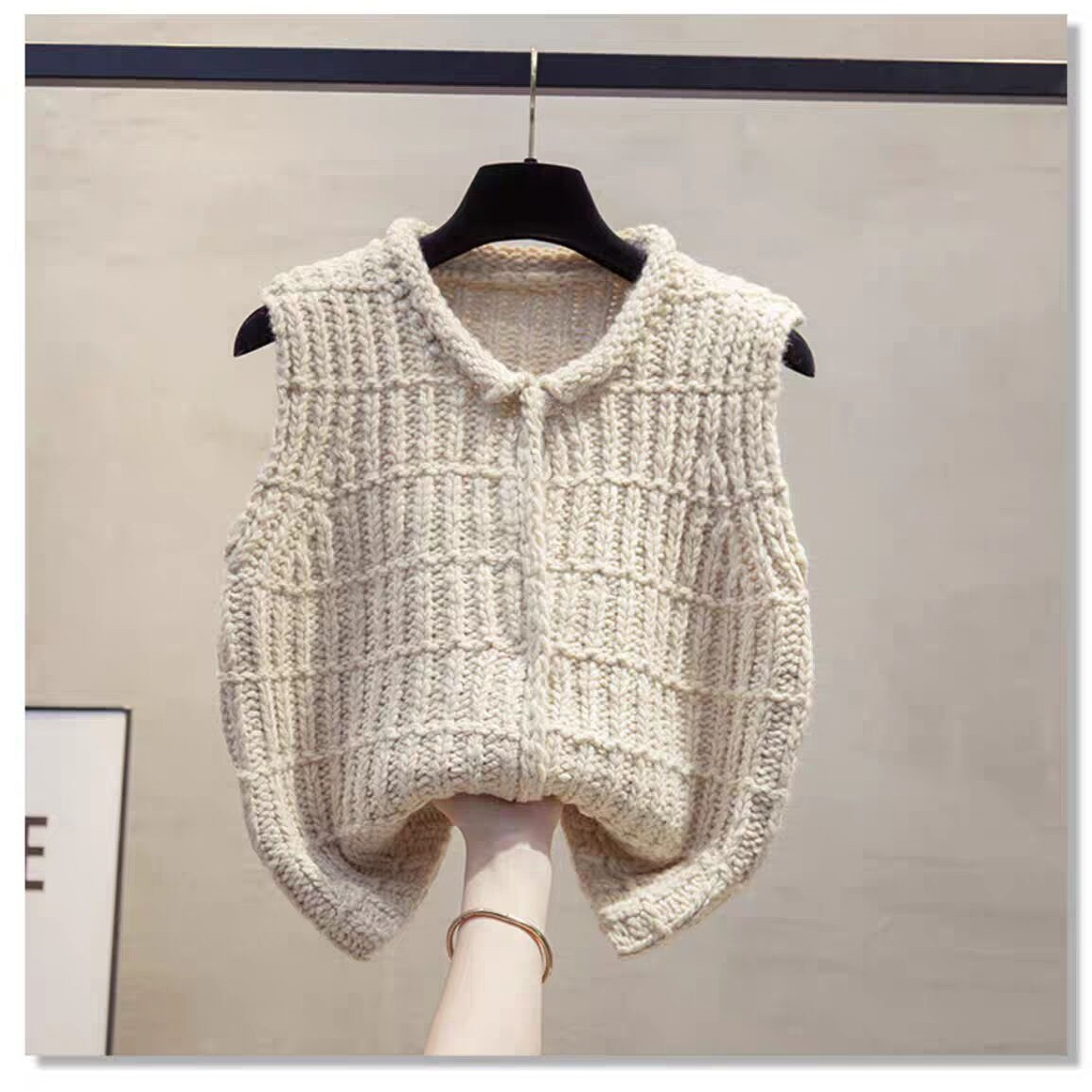 패셔너블한 나이 감소 효과 두꺼운 라인 카디건 라펠 니 - Vintage Fashion Newtown 리뷰 및 가격