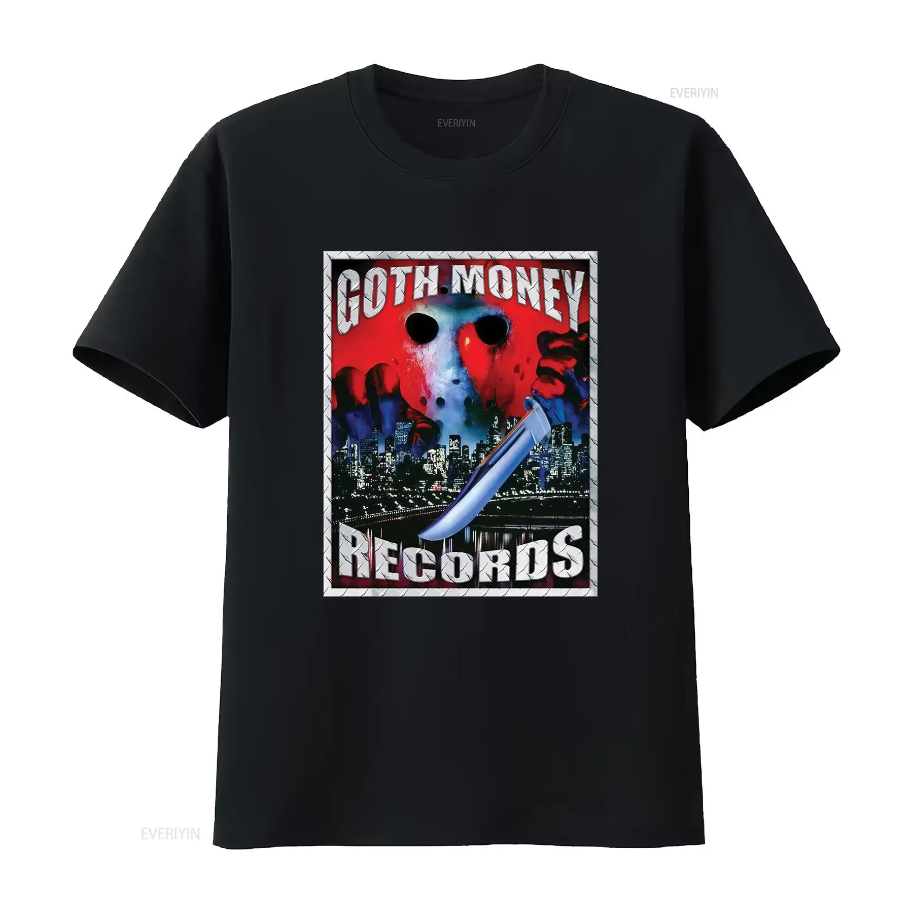 Goth Money Records 제이슨 로고 티셔츠  - Vintage Fashion Jersey 리뷰 및 가격