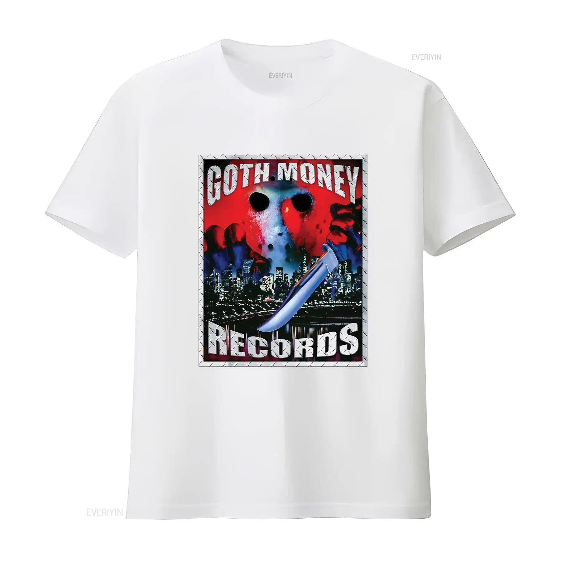 Goth Money Records 제이슨 로고 티셔츠  - Vintage Fashion Jersey 리뷰 및 가격