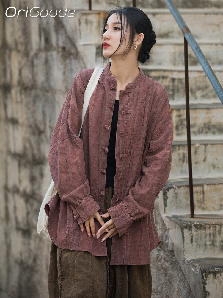 OriGoods 오버사이즈 셔츠 여성 라미 코튼 빈티지 - Tie Dye Shirt Vintage 리뷰 및 가격