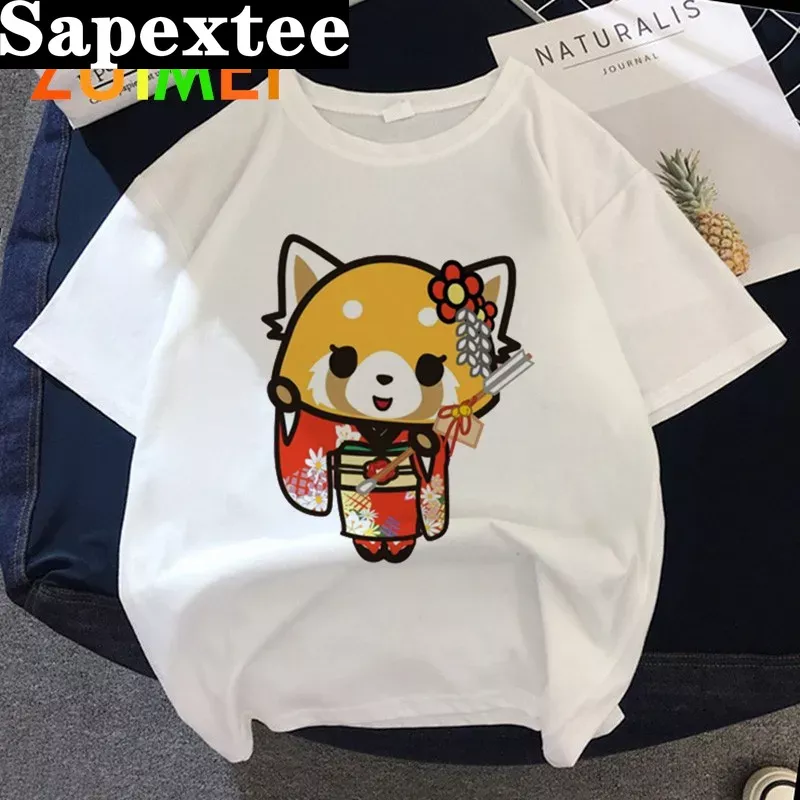 여성 애니메이션 일본 Aggretsuko 하라주크 프린 - Tie Dye Shirt Vintage 리뷰 및 가격