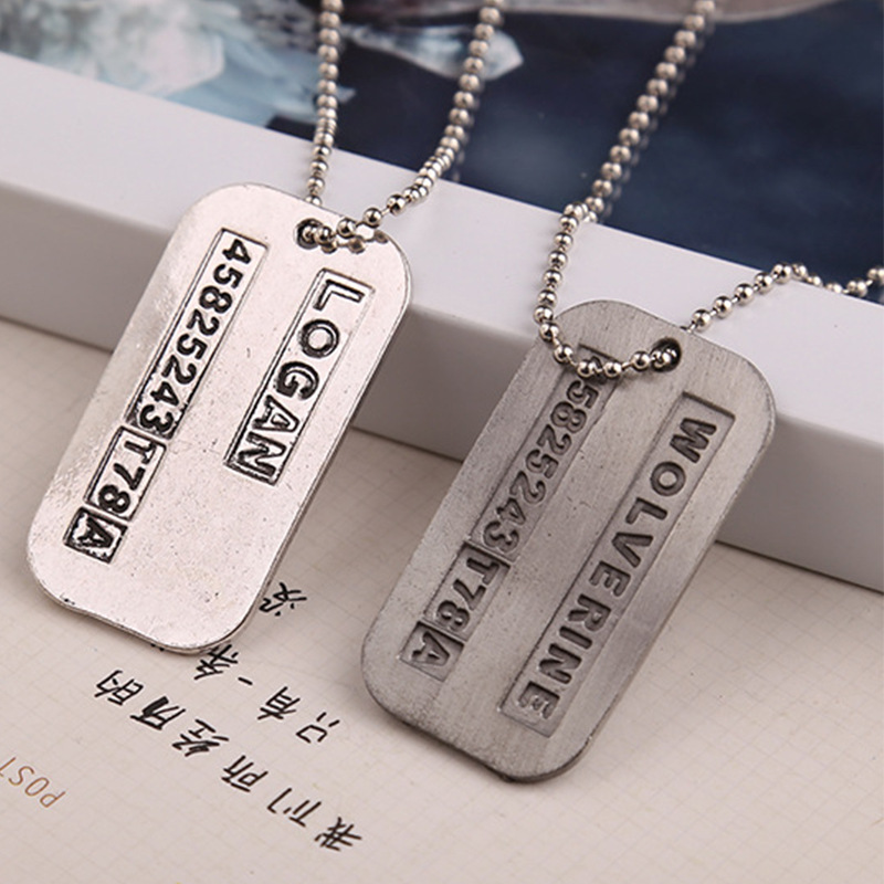 X 남자 목걸이 로건 휴 잭맨 개 태그 육군 군사 Do - Vintage Fashion Tags 리뷰 및 가격